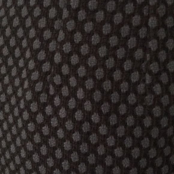 Ann Taylor Virgin Wool Mini Skirt 0P Grey Polka Dots Buttons Pockets Pleat - Picture 5 of 7